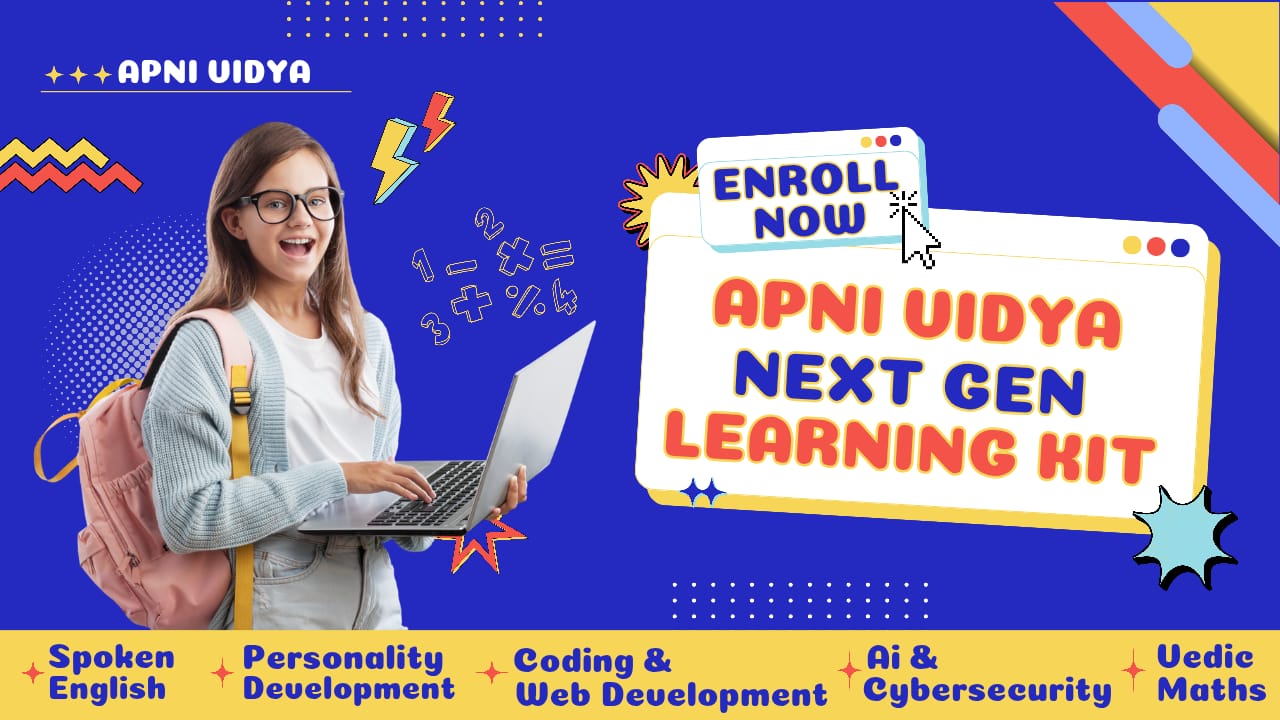 Apni Vidya - Next Gen Learning Kit with student using laptop